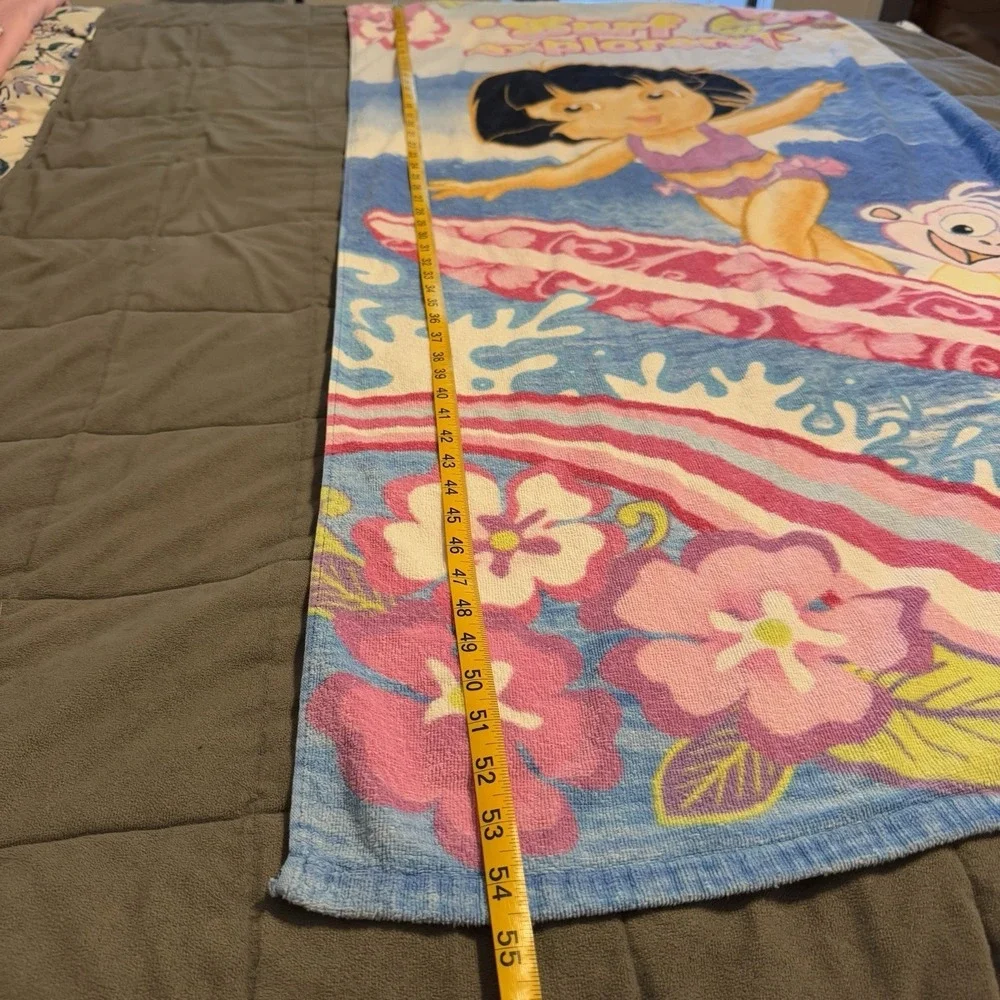 Vintage Dora the Explorer Beach Towel‎ Nick JR Kids 55x29 Surf Explorers